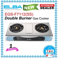 ELBA EGS-F7112(SS) DOUBLE BURNER STAINLESS STEEL GAS COOKER