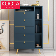 KOOLA Nordic Luxury Wood Chest of Drawer Cabinet Baju Almari Laci Drawer Laci Kayu