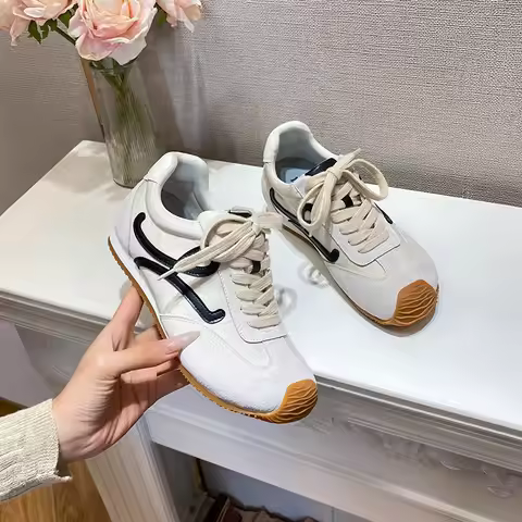5cm Height Increase Lace Up Casual Big Head Women Sneakers