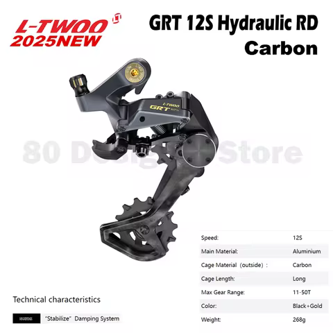 LTWOO Hydraulic 12s GRT 1X12 Speed Gravel Bike GRT Carbon Fibre Rear Derailleur GRT 1x12S, GRT 12S A