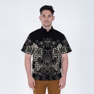 BENHILL Kemeja Pria Batik Pendek Black A309-362