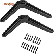 YOLANDA TV Base, 32-55 Inch Table Top TV Desktop Stand, TV Legs with Screw Sets TV Pedestal Feet Bra