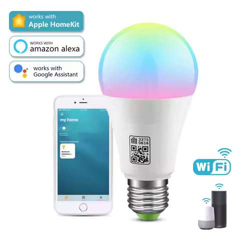 Apple Homekit WIFI LED Smart lamp 9W RGB Voice Control Smart Home Bulb Work With Dohome Apple IOS / 