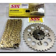 Gear Set SSS 428 : Supra X 125- New - Revo Absolute - Supra Fit New -