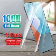 1-4Pcs Safety Full Cover Tempered Glass For Xiaomi Redmi Note 13 Pro 5G Screen Protector Redme Radmi