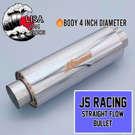 Exhaust HKS / Regu / JS Racing bullet JS 中鼓排气 Straight flow Bullet [Muffler Exhaust 100% Original][#