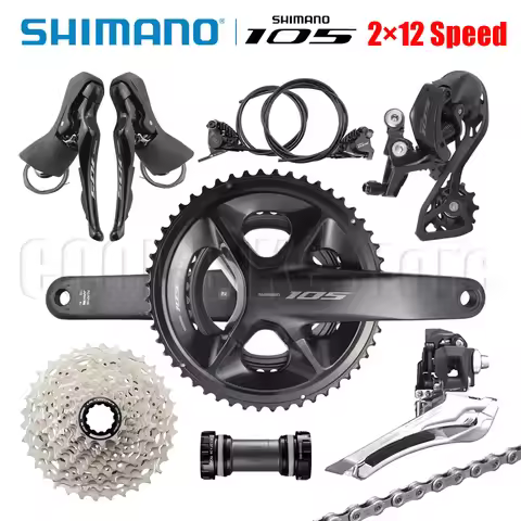 Shimano 105 R7120 2x12s Hydraulic Disc Brake Groupset R7120 Shifter R7170 Brake CN M7100 R7100 Derai