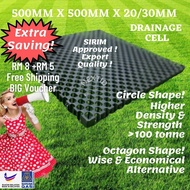 20mm-30mm ORIGINAL Drainage Cell/ Drain Cell UV Protection+Higher Strength For Real & Artificial Gra