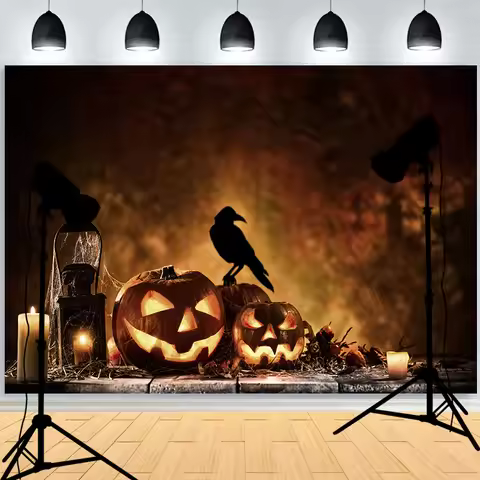 Halloween Day Shadows Photography Background Jack-o-lanterns Ghosts Wander And Spooky Tales Awaken P