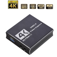 USB 4K 60Hz HDMI Video Capture Card 1080P สำหรับเกมการบันทึกแผ่นที่ถ่ายทอดสดกล่อง USB 3.0 Grabber สำหรับ PS4กล้อง