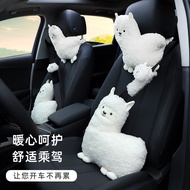 plushie pillow travel neck pillow pillow neck Cartoon Cartoon Car Headrest Winter Plush Alpaca Car N