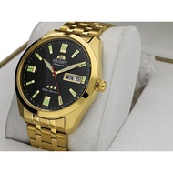 [Original] Orient RA-AB0015B19B Old School Classic Black Automatic Gold Stainless Steel Watch