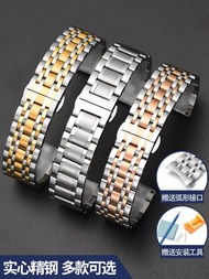 Watch strap steel strap men's and women's butterfly buckle accessories substitute Longines Tissot Citizen IWC stainless steel bracelet 【JYUE】