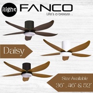 FANCO CEILING FAN DAISY F836 36 INCH / F846 46 INCH/ F852 52 INCH WITH 3C LED LIGHT