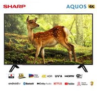 SHARP 夏普【4T-C60CK1X】60吋 4K Android TV 智慧連網 液晶電視 日本原裝液晶面板