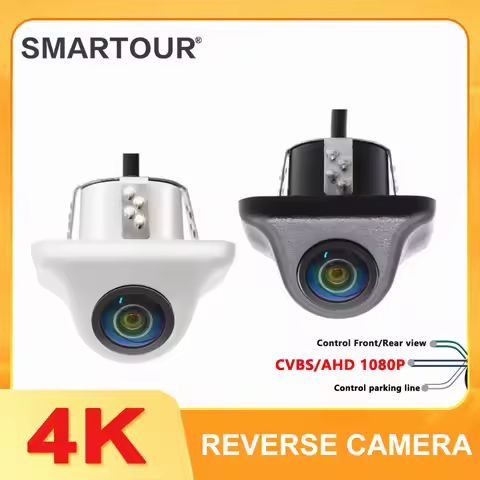 SMARTOUR 180 degrees 4K 1920x1080P Car Rear View Camera Fisheye Lens AHD NTSC Format HD Night Vision