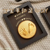 Next Day Arrival~Newborn Hand Print Foot Print Souvenir Frame Baby Full Month Souvenir Hand Foot Pri