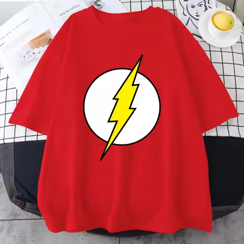 The BIG BANG Theory T Shirt The Lightning Print T-Shirt For Men Cotton Oversized Clothing Casual Str