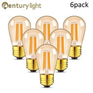 ไส้หลอดไฟ Led ST45วินเทจ4.8W ไม่มีแฟลชฟลายโคมไฟ S14หลอดไส้ฐาน E27แก้วสีเหลืองอำพัน2200K สำหรับเปลี่ย