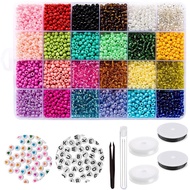 6,000pcs Bracelet Beads Letter Puzzle Early Education Rice 100pcs Handmade Necklace Glass Beads Maki