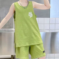 ANGUGU Childrens Fashion 2PCS（Tops+Shorts）High Quality Korean Shorts for kids boys clothes 3 to 4 to