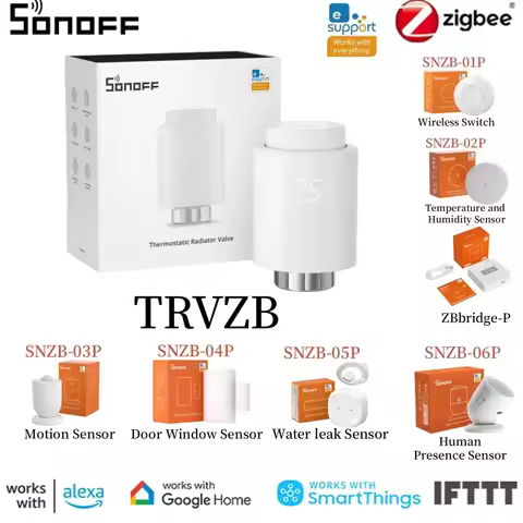 SONOFF TRVZB Zigbee Thermostatic Radiator Valve SONOFF Bridge Pro SNZB-06P SNZB-03P SNZB-04P SNZB-02