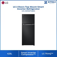 LG 423L 2 Doors Top Mount Smart Inverter Refrigerator GN-B392PQBK | LinearCooling™ | Door Cooling+™ 