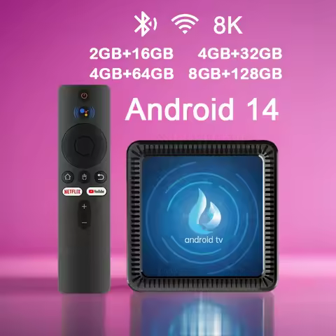 Android 14 Smart TV Box Q17 H313 Support 2.4G&5G Dual Wifi 4K 8K Video BT5.4 Google Voice Assistant 