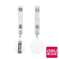 [Deli Deli] Identification Card Retractable Pull Ring (Easy Buckle) Shipped From Taiwan 12 Pcs-Multi