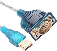5FT USB Type A to RS-232 9-Pin DB9 Male Serial Adapter Cable for Windows Mac OS Linux FTDI Chipset (