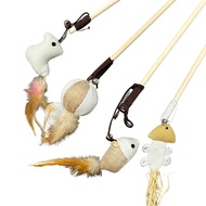 🔥 PET TEASER 🔥 Cat Toy Wand Teaser Wood Teaser Fun Toy Pet Toy interactive Cat Toy Training Teaser
