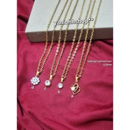 0.6mm titanium nori chain necklace 0.6mm with anti-rust, anti-fade pendant