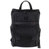 【5積分】成色極佳 △ TUMI 2603174D3 ALPHA 3 BRAVO 翻蓋雙肩包 彈道尼龍 皮革飾邊 雙肩包/日用包 黑色 男士