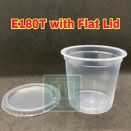 TAPAU - [ 100pcs± ]  EC 6oz PP Round Container E180T -  6 oz / 180 ml Disposable Plastic Food Contai