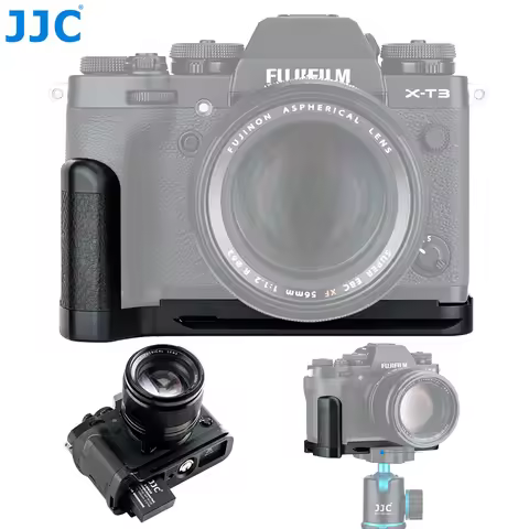 JJC Metal Hand Grip L BracketHolder for Fujifilm Fuji XT3 XT2 X-T3 X-T2 Arca Swiss Quick Release Pla