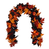 Simulation Halloween Maple Leaf Home Thanksgiving Autumn Color Maple Leaf Rattan Harvest Festival Si