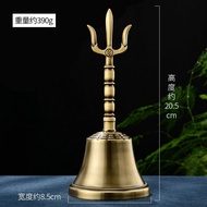 Tay lắc chuông đồng điêu khắc hoa tam xoa đồng linh tam thanh đạo linh tây tạng tay lắc chuông lớn â