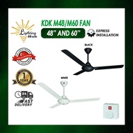 KDK Ceiling Fan M48SG M60SG / WITH REGULATOR  / 3 BLADE / 5 SPEED/EXTENDED PIPE ROD/ 1yr warranty from KDK SG
