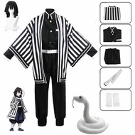 C Anime Kimetsu No Yaiba Iguro Obanai Kimono Uniform Pruik Cosplay Kostuum Halloween Feest