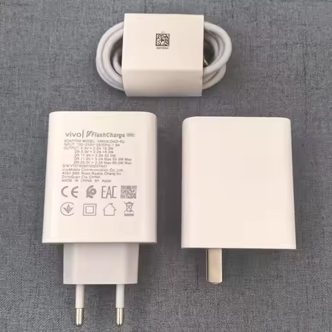 Original VIVO 66W EU US Flash Charger Plug Power Wall Adapter 100CM Type C Cable For V25 V27 V29 Pro