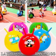 LAYOR1GG 45CM Kids Space Hopper Random Color High Elasticity with 2 Handles Jump Games Hop Ball