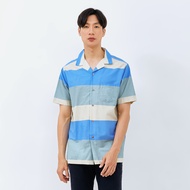 KEMEJA M231 Men's Short Hawaiian Stripe Shirt TOSCA 3170A