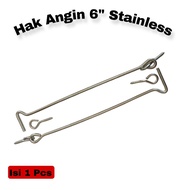 [ 1 pcs ] 6" Stainless Steel Wind Rights | Window Hook