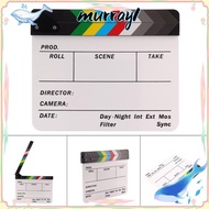 MURRAY Director Film Clapboard, Colorful Decoration Clapperboard, Useful Large Panel Photography Pro