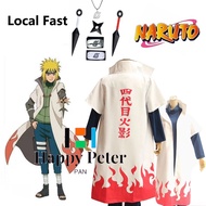 【Local&Fast】Japanese Anime Naruto Cosplay Costume naruto Fourth Hokage Namikaze Minato Naruto Uzumak