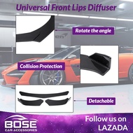 3pcs Universal Car Front Lip Bumper Body Kits Splitter - Colors Available: Black & Carbon Fiber Blac