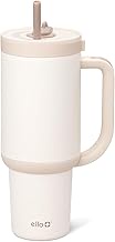 Ello Oasis 40 oz Tumbler with Handle & Retracting Straw | Reusable Insulated Stainless Steel Cup 100