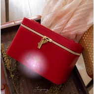 Counter VVIP Black Card Gift Red Leather Cosmetic Case Beautifully Lock Beautifully
