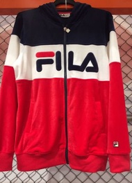 FILA LADIES VELOUR JACK Original 斐樂 女絨面連帽刷毛外套 保證正品 美尺S-XL