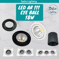 LED Eyeball Fitting Casing AR111 18W Sportlight Case Single/Double/Triple Case Recess Sportlight Light Fixture